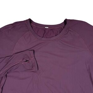Lululemon Open Back Long Sleeve Top Women's Medium Purple Yoga Thumbhole